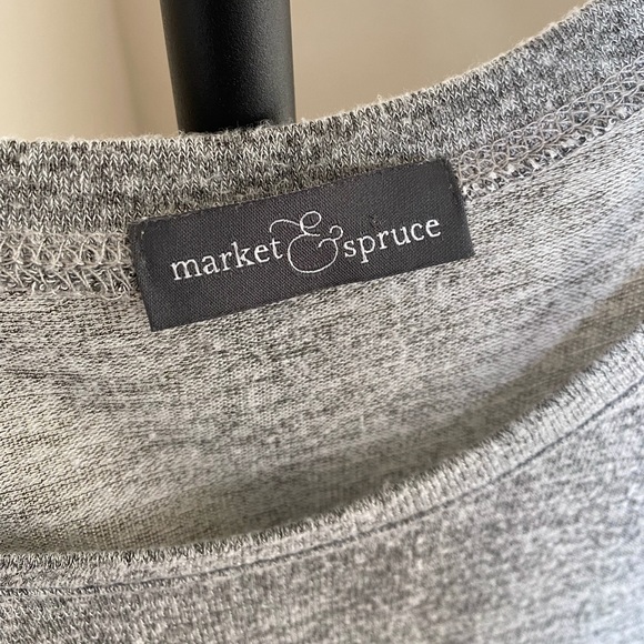 Market & Spruce Short-sleeve High-low Top Grey S - Picture 4 of 7